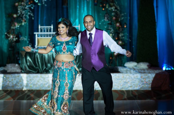 indian-wedding-bride-groom-dancing-reception