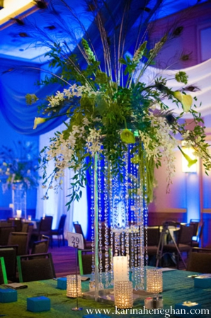 indian-wedding-reception-decor-lighting-blue-centerpiece