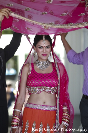 indian-wedding-bride-lengha-under-veil