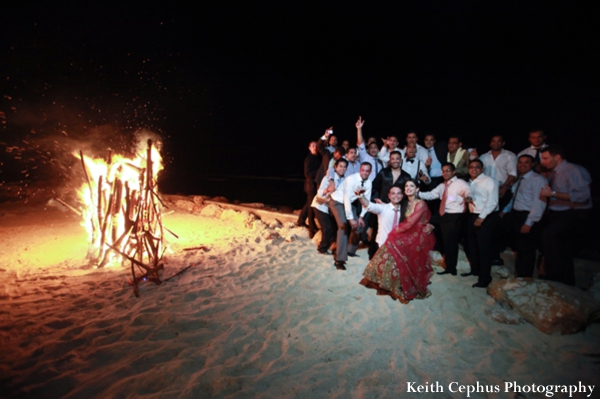 Indian Wedding Reception Bonfire Photo 2593