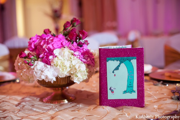 Modern floral arrangements and fresh colors make perfect Pakistani wedding reception decor.