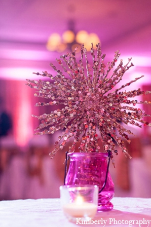 modern indian wedding reception floral