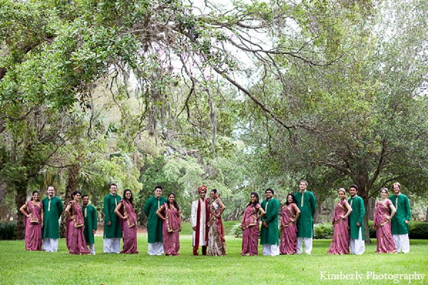 indian wedding portraits bridal party