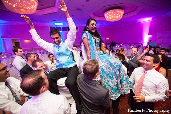 indian wedding reception bride groom dance