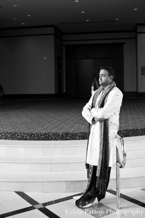 indian wedding groom traditional portrait black and white