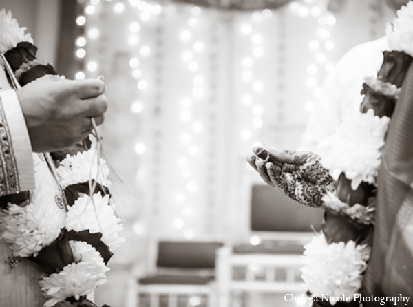 indian wedding mandap black white