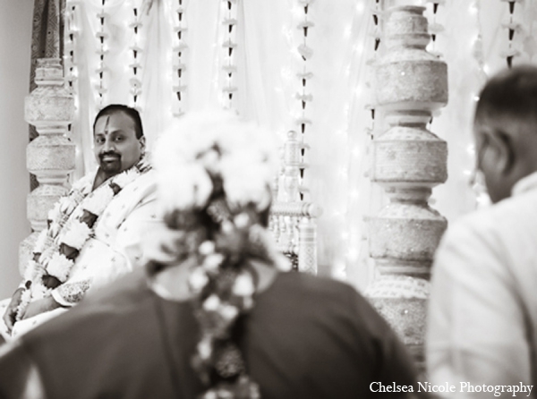 indian wedding mandap groom black white