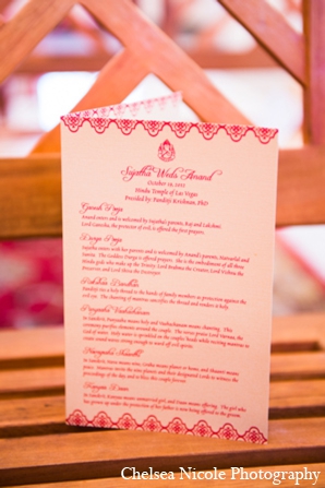 indian wedding stationary ceremony red white