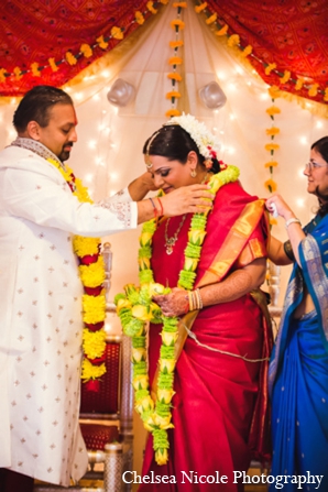 indian wedding tradition mandap floral bride