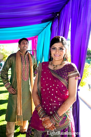 indian wedding bride groom puja