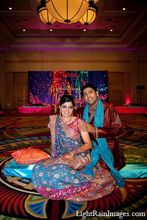 indian wedding bride groom sangeet