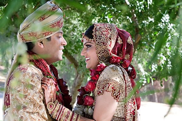 indian wedding portraits bride groom