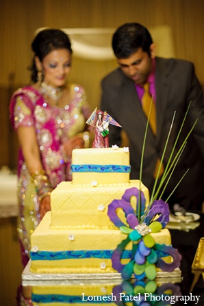 indian wedding reception cake photography