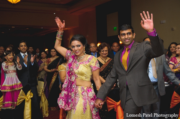 indian wedding reception groom bride