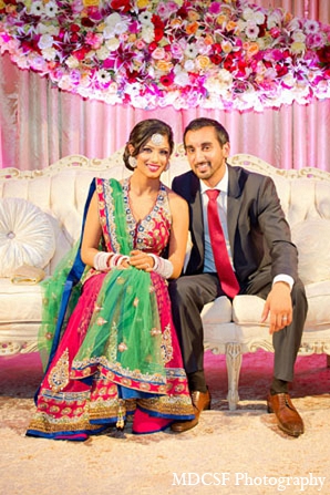 indian wedding reception bride portraits groom