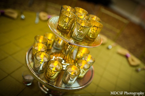 indian wedding reception candles decor