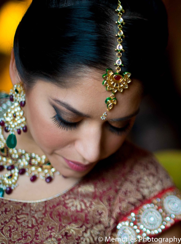 indian wedding bridal portrait tikka