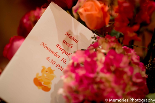 indian wedding ceremony program floral