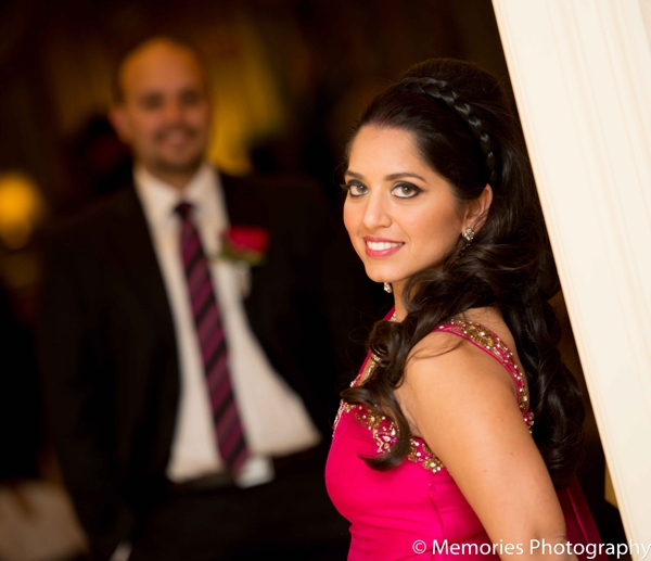 indian wedding portrait reception bride groom