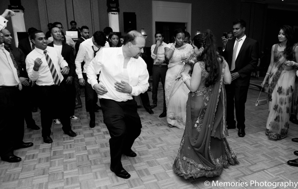 indian-wedding reception dancing