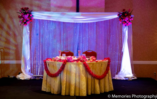 indian wedding reception venue lighting