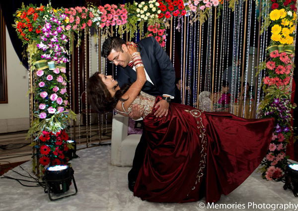 indian wedding bride groom reception