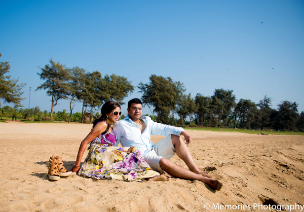 indian wedding portrait beach