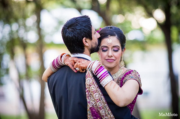 indian wedding reception bride groom portrait