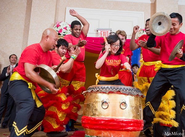 indian wedding traditional dancing drummers