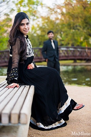 indian wedding bride bench water engagement shoot