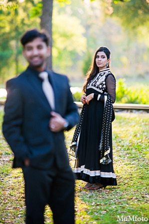 indian wedding engagement photos trees bride groom