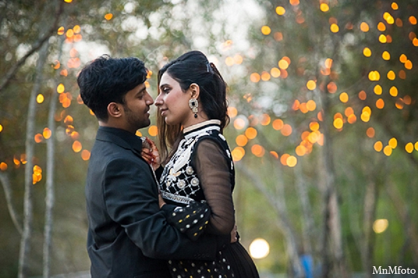 indian wedding engagement photos twinkle lights