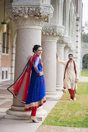 indian wedding closeup bride portraits pillars outside