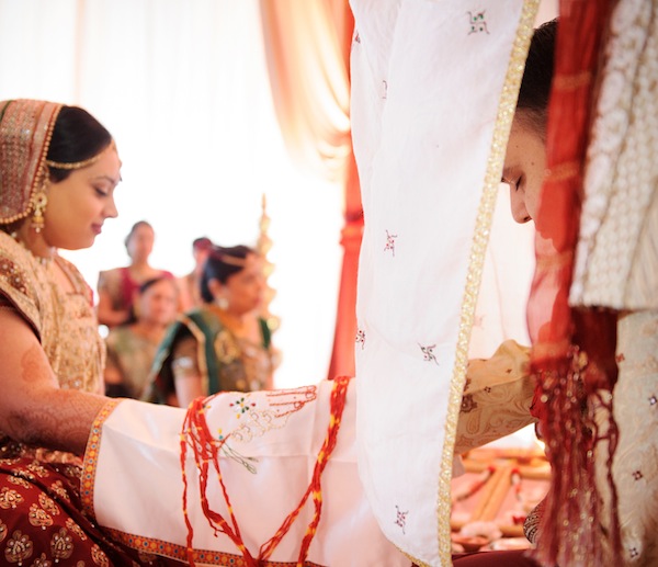 indian wedding bride groom ceremony