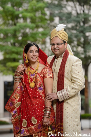 indian wedding portraits groom bride