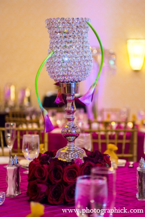 indian wedding reception modern floral