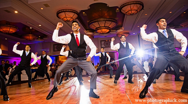 indian wedding reception groom performance