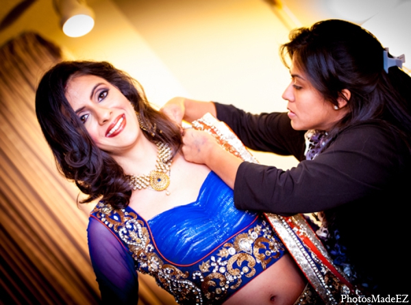 indian wedding bridal fashion blue