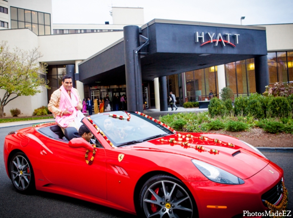 indian wedding groom baraat car