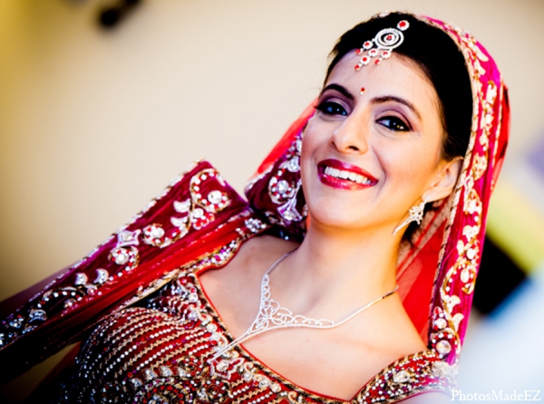 indian wedding traditional sari red gold