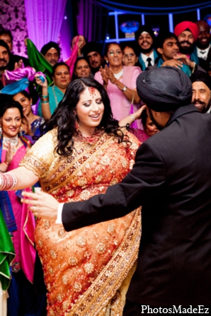 indian wedding reception bride lengha