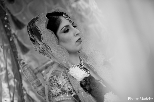 The Indian wedding ceremony. A black and white photograph.