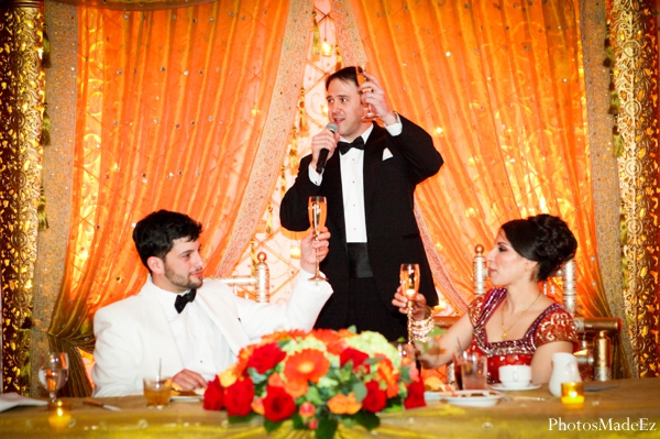 indian wedding bride groom sweethearts table