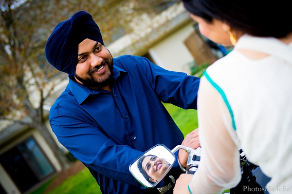 indian wedding engagement photos groom outdoors