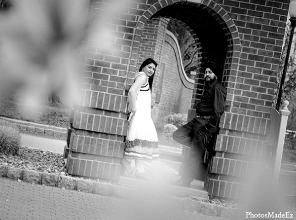 engagement indian wedding black white portraits