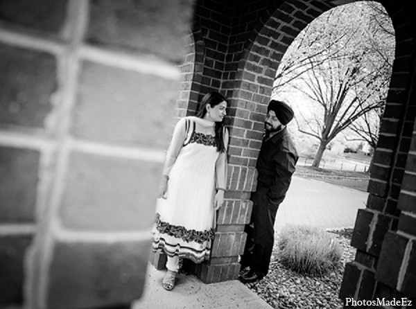 engagement indian wedding photography black white