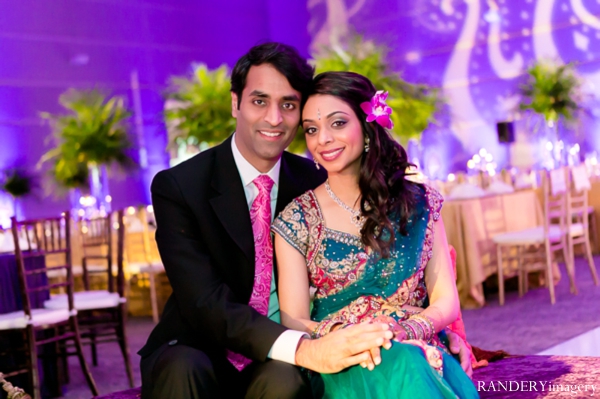 indian wedding bride groom lighting reception