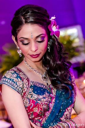 indian wedding bride reception portrait