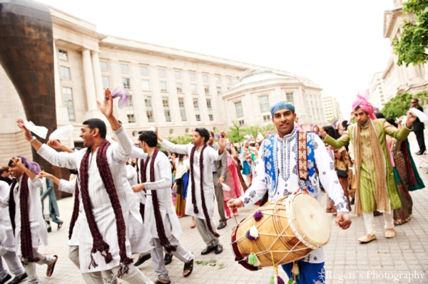 indian wedding baraat groomsmen drummer