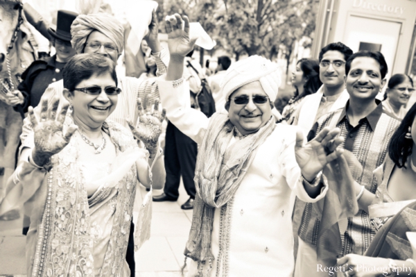 indian wedding baraat party guests black white